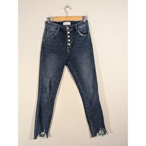 Abercrombie & Fitch Jeans Women Sz 27 Blue High Rise Super Skinny Ankle Denim